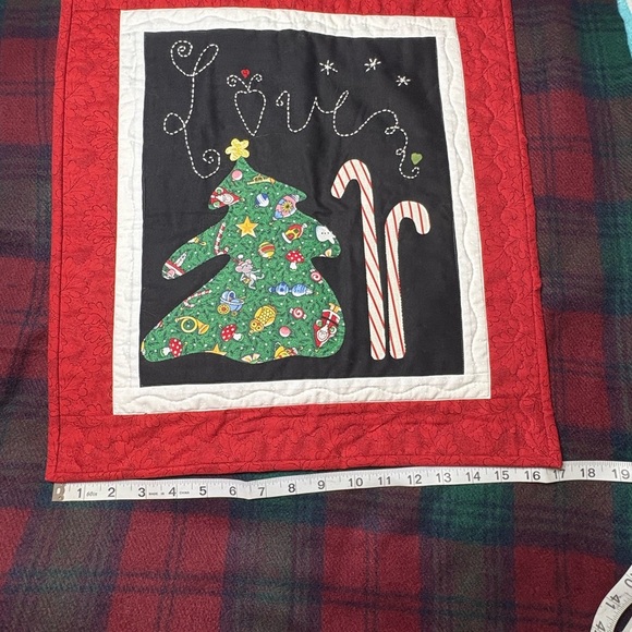 Festive Christmas Quilt with Tree and Candy Cane Design - Picture 5 of 9